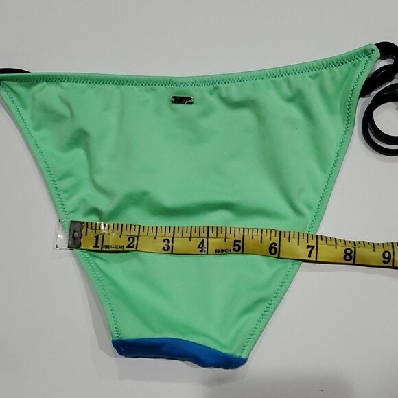 PINK Color Block Bikini in Blue & Green Size S - Picture 5 of 13
